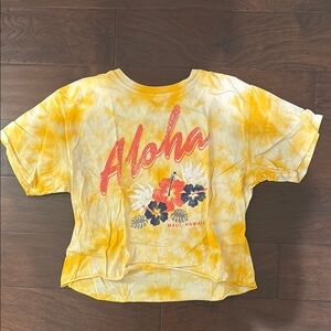 Target Yellow Aloha Short Sleeve Tee